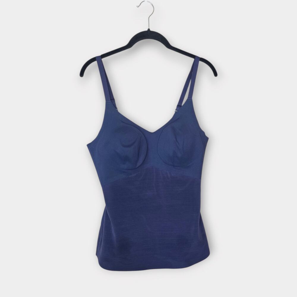 Honeylove Blue LiftWear Shaping Cami Built In Bra Compression Women's Med